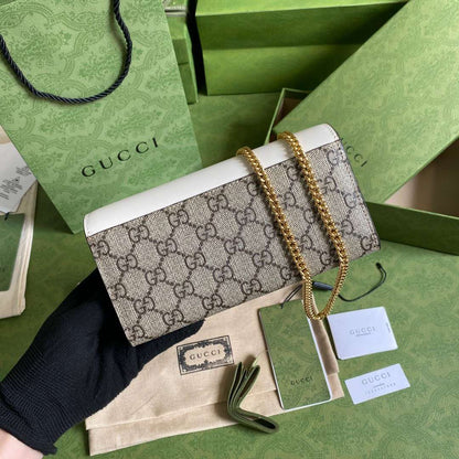 Gucci Clutch Women’s Crossbody Bag with High Quality Monogram Pattern 19x10cm