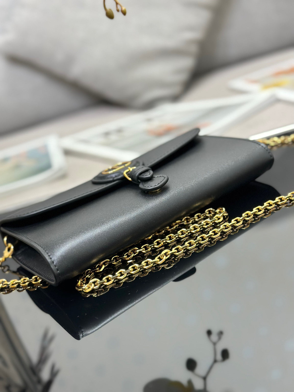 Dior Bobby Women’s Crossbody Bag Super Black Smooth Leather 21.5x12x4cm