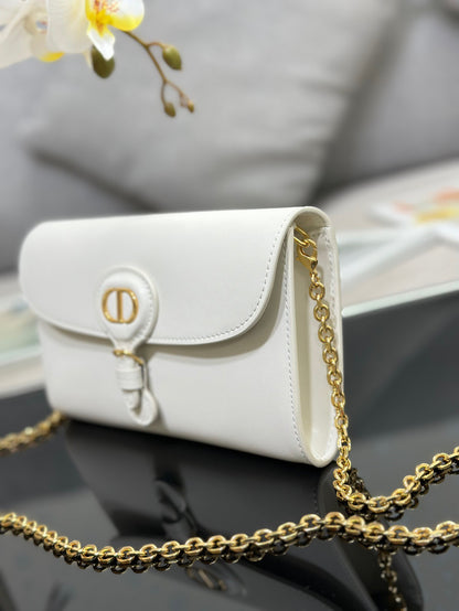 Dior Bobby Women’s Crossbody Bag Super White Smooth Leather 21.5x12x4cm