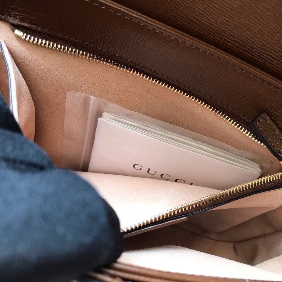 Gucci 1955 Horsebit Replica Bag 11 Women’s Brown Smooth Leather 25cm