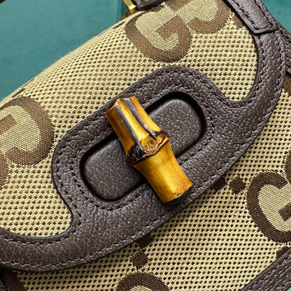 Gucci Bamboo Strap Bag with High Quality Brand Logo Pattern 17cm