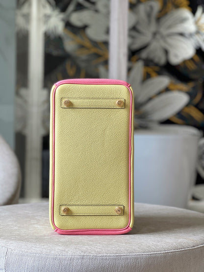 HN 30 Yellow/Rose Pink Togo Leather Gold Hardware