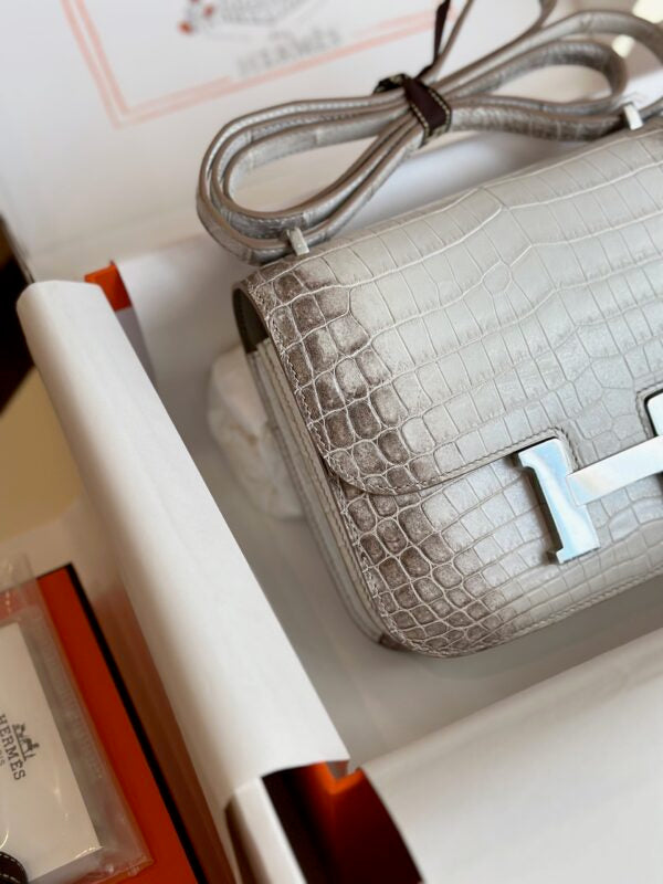 HN 19 Himalaya Genuine Crocodile Leather Palladium Hardware