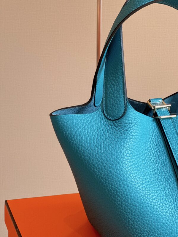 HN 18 Blue Togo Leather Gold Hardware