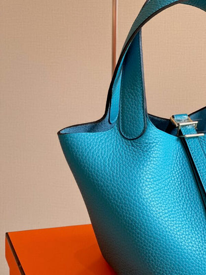 HN 18 Blue Togo Leather Gold Hardware