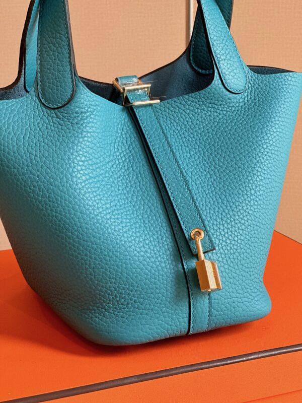 HN 18 Blue Togo Leather Gold Hardware