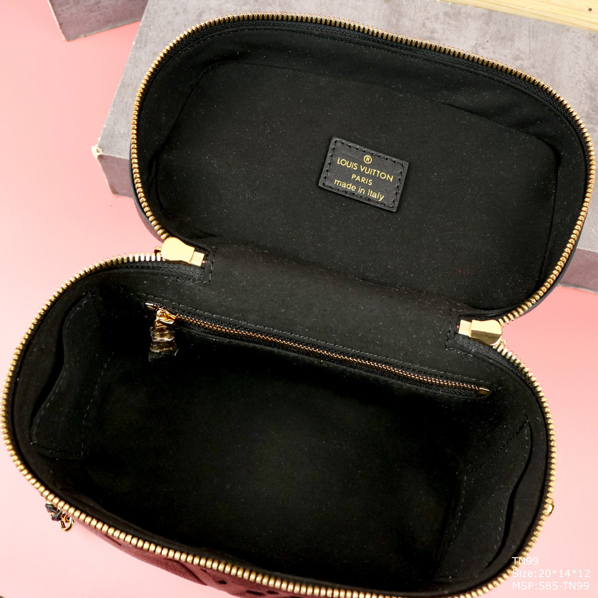 Louis Vuitton LV Clutch Black Box Handbag Replica 11 19x13x10cm