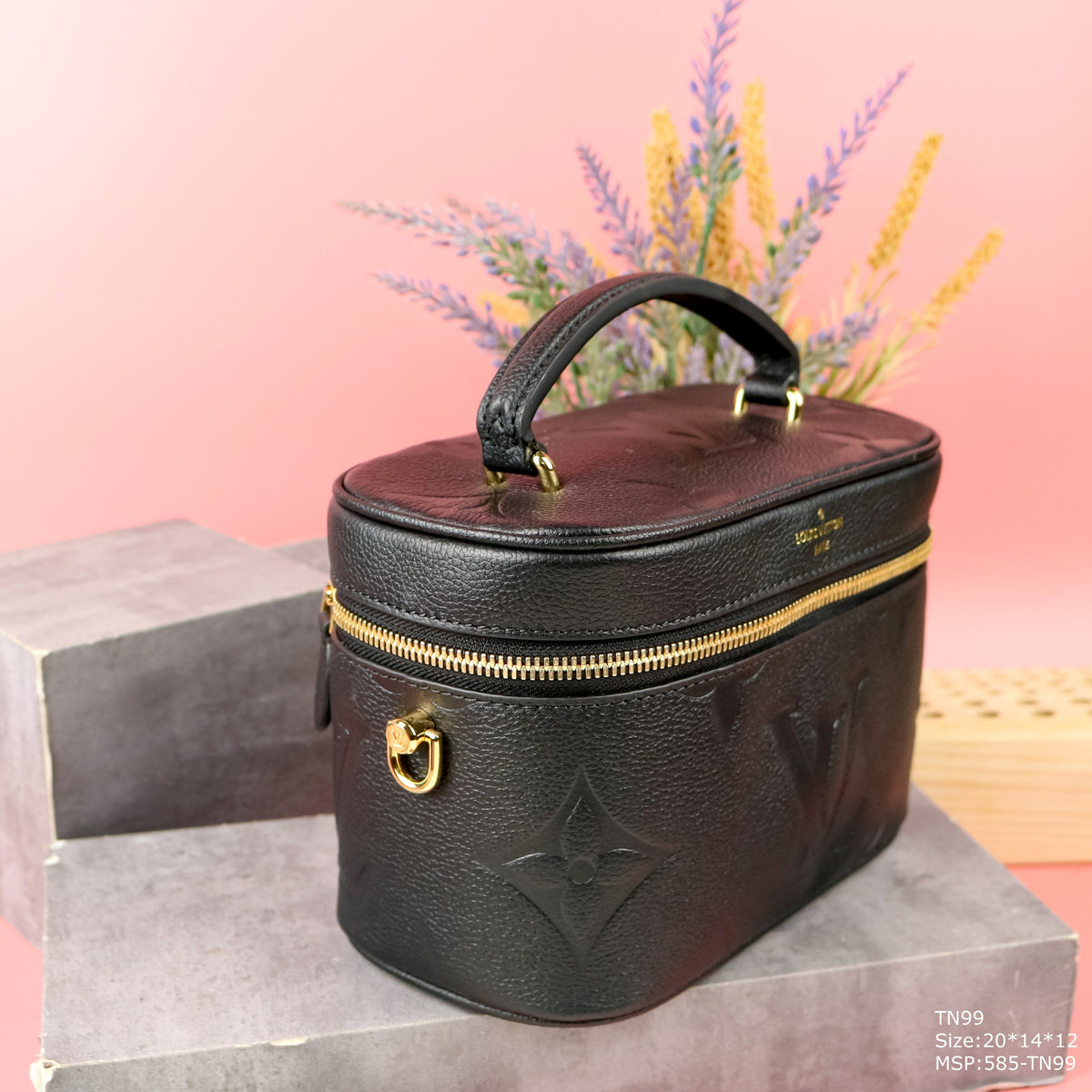 Louis Vuitton LV Clutch Black Box Handbag Replica 11 19x13x10cm