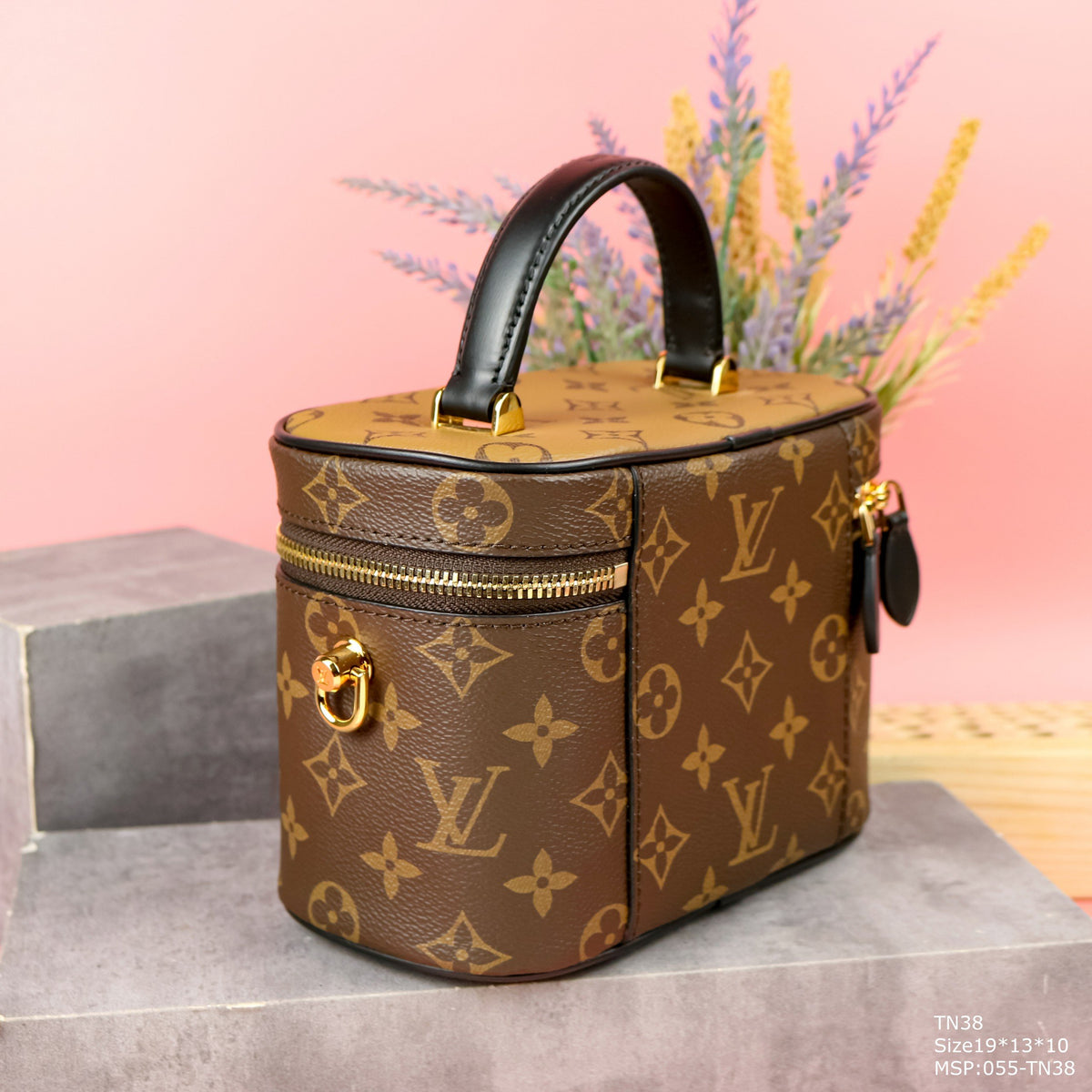 Louis Vuitton LV Clutch Box Bag Replica 11 Brown 19x13x10cm