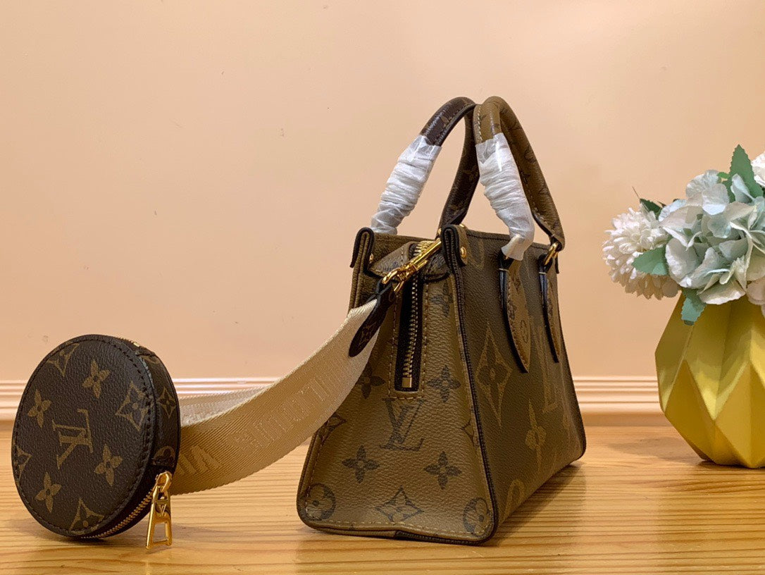 Louis Vuitton LV On The Go Mini Handbags Mono Pattern 25x13x10cm
