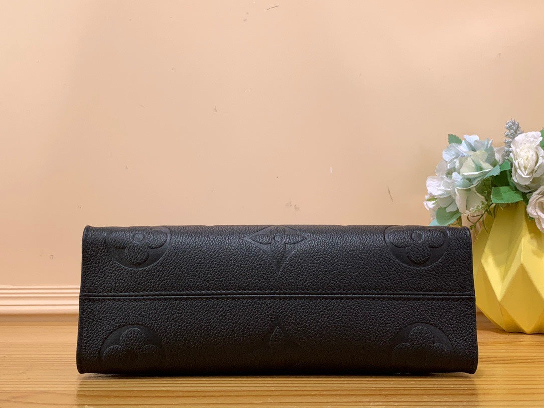 Louis Vuitton LV On The Go Mini Replica Black Handbags 25x13x10cm