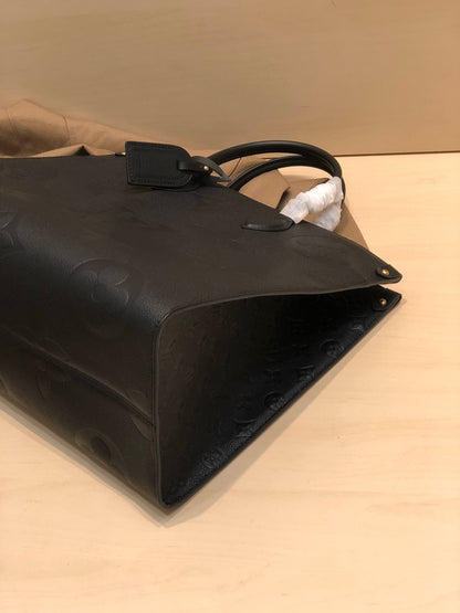 Louis Vuitton LV On The Go PM Tote Bag Replica 1:1 Black Handbags 35cm