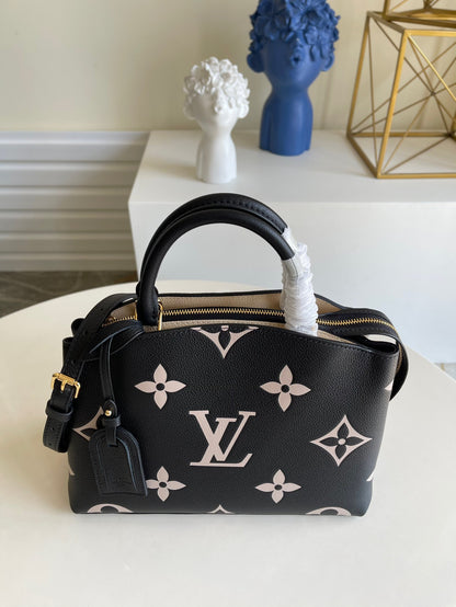 Louis Vuitton LV Petit Palais Da Bicolor Monogram Empreinte Handbags 29x18cm