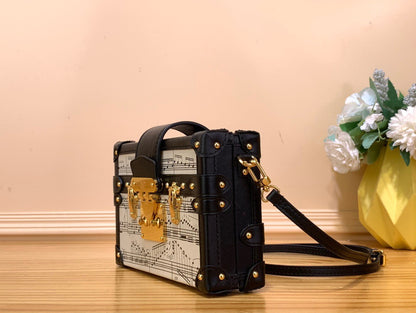 Louis Vuitton LV Petite Musical Pattern Like Auth Handbags 20×12.5x5cm