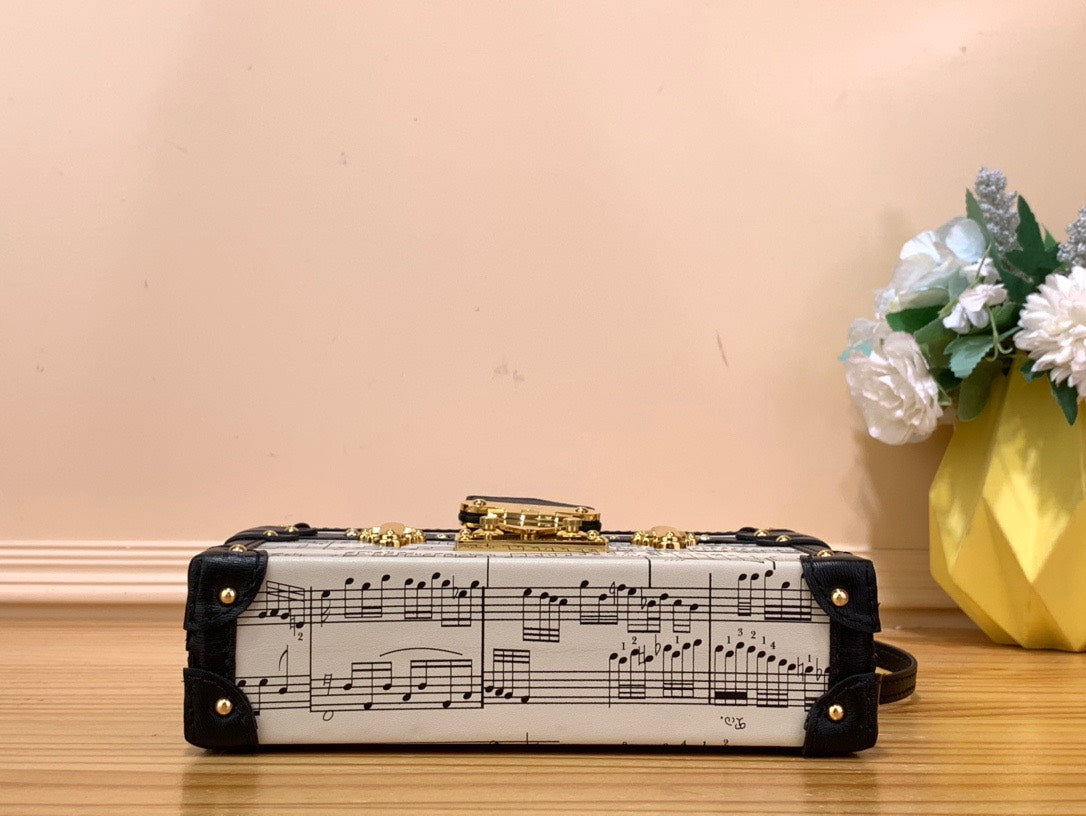 Louis Vuitton LV Petite Musical Pattern Like Auth Handbags 20×12.5x5cm
