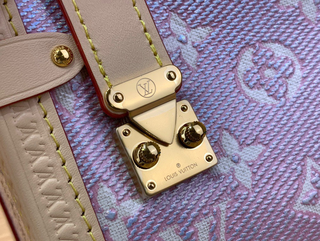 Louis Vuitton LV Side Trunk Like Auth Monogram Pattern Handbags 21x14x6cm