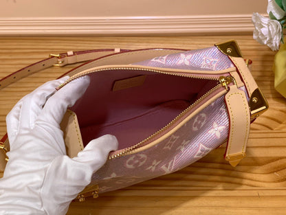 Louis Vuitton LV Side Trunk Like Auth Monogram Pattern Handbags 21x14x6cm