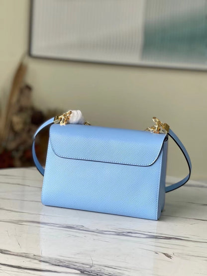 Louis Vuitton LV Twist Like Auth Woman’s Blue Handbags 24cm