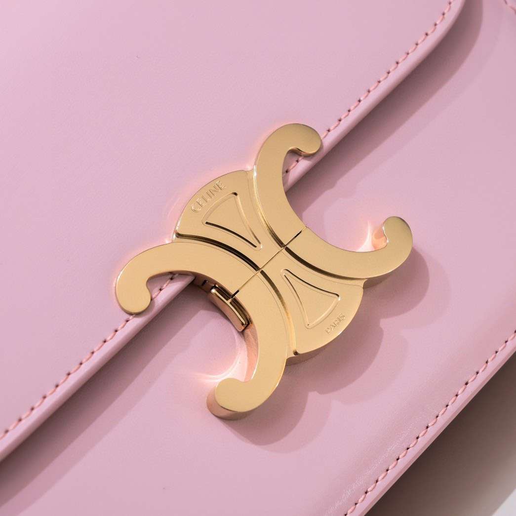 Celine Mini Handbag Pink Smooth Leather 19cm