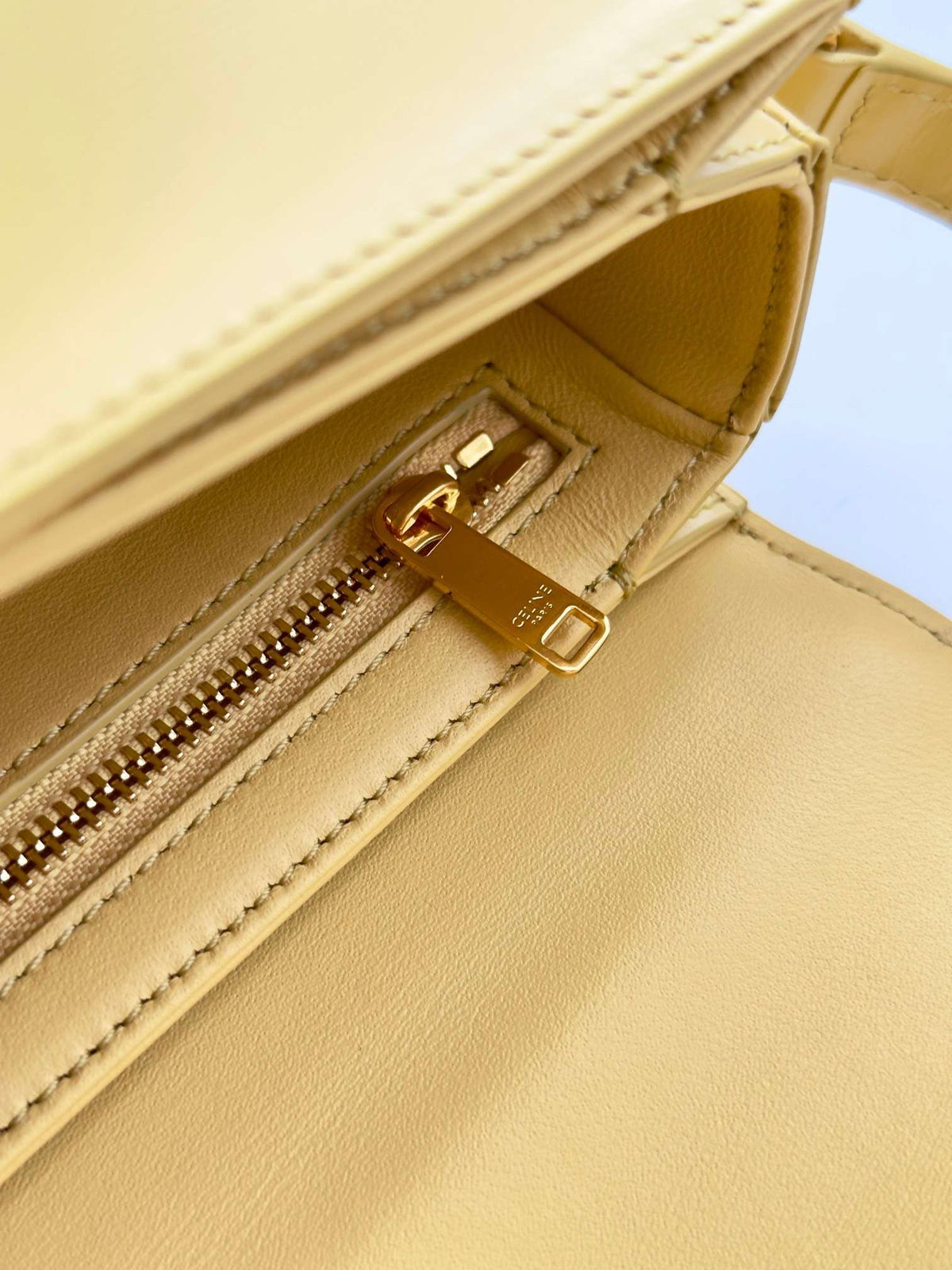 Celine Mini Handbag Orange Yellow Super Quality Smooth Leather 19cm