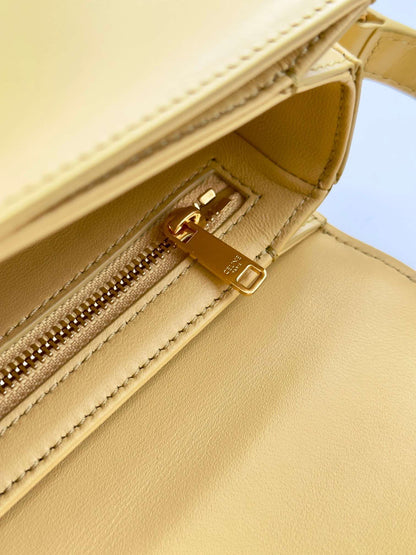 Celine Mini Handbag Orange Yellow Super Quality Smooth Leather 19cm