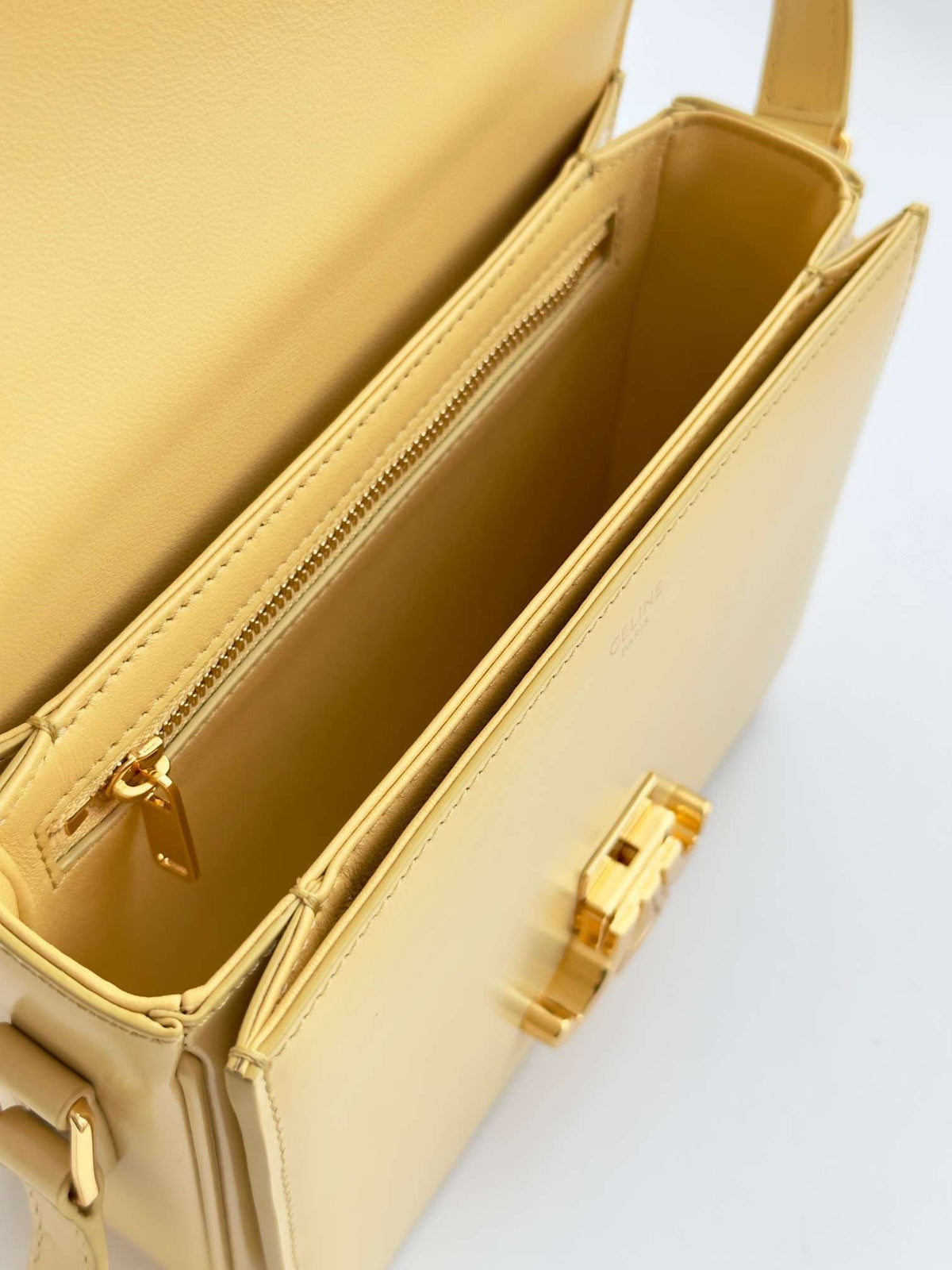 Celine Mini Handbag Orange Yellow Super Quality Smooth Leather 19cm