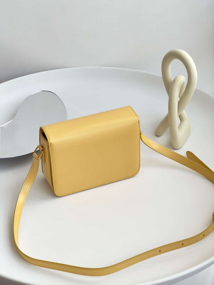 Celine Mini Handbag Orange Yellow Super Quality Smooth Leather 19cm