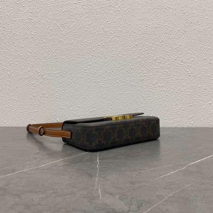 Celine Triomphe Handbag Printed Logo Super Quality Smooth Leather 20x12cm