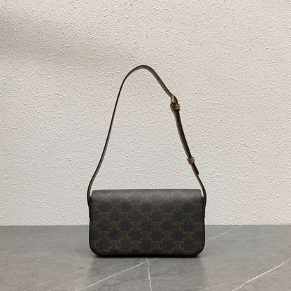 Celine Triomphe Handbag Printed Logo Super Quality Smooth Leather 20x12cm
