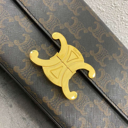 Celine Triomphe Handbag Printed Logo Super Quality Smooth Leather 20x12cm