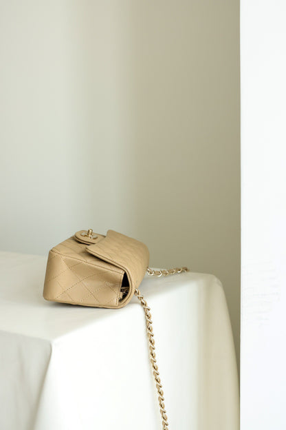 Chanel Classic Flap Mini Beige 20cm