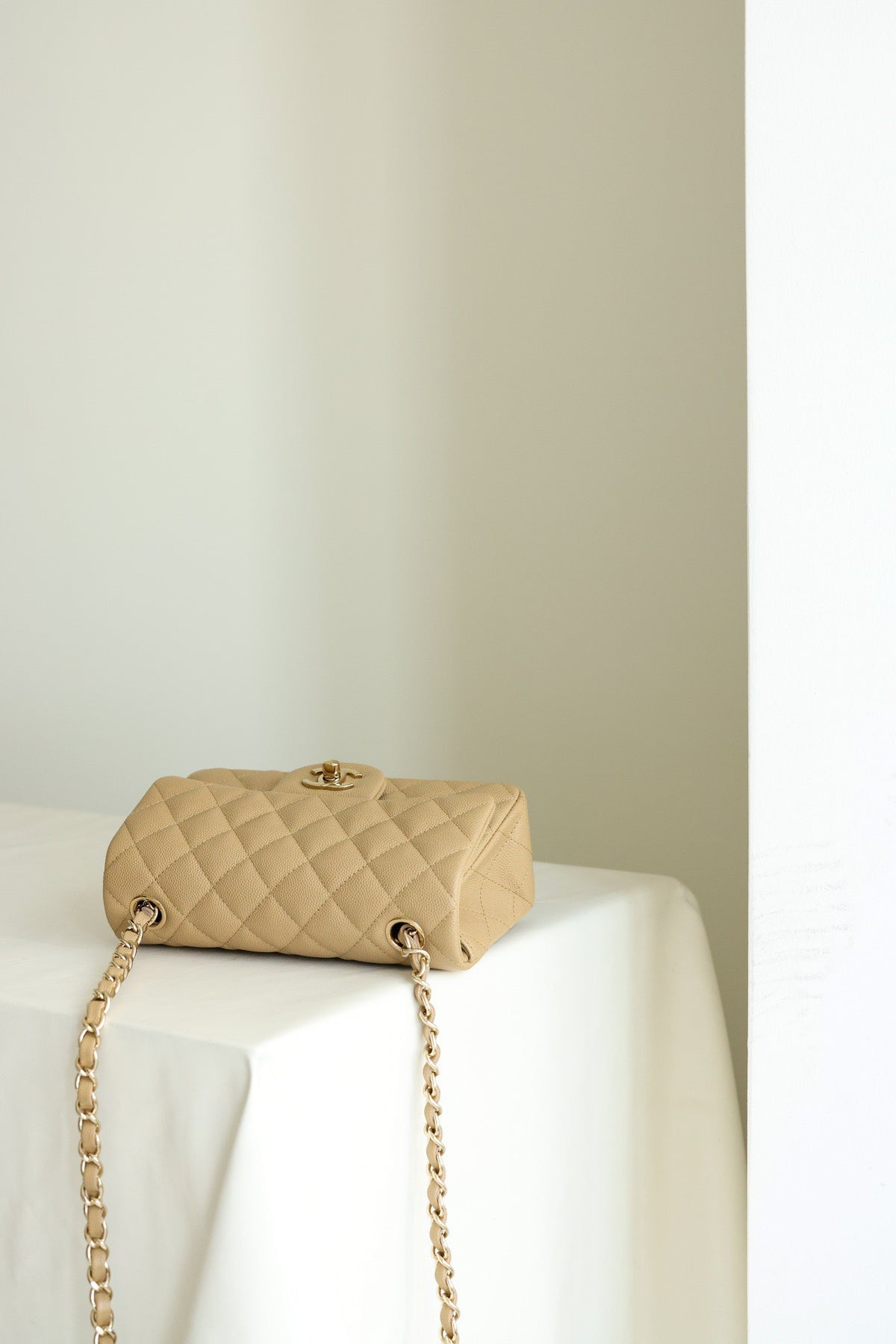 Chanel Classic Flap Mini Beige 20cm