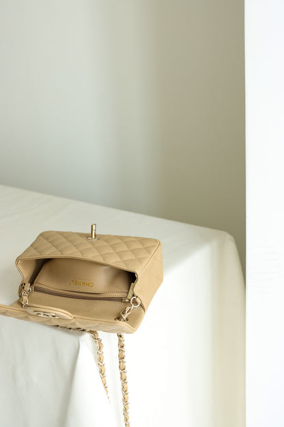 Chanel Classic Flap Mini Beige 20cm