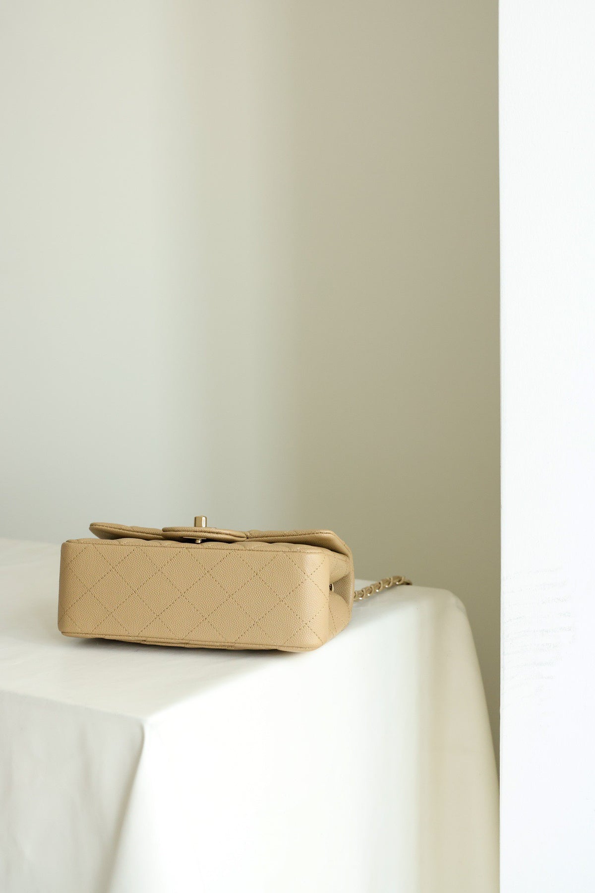 Chanel Classic Flap Mini Beige 20cm