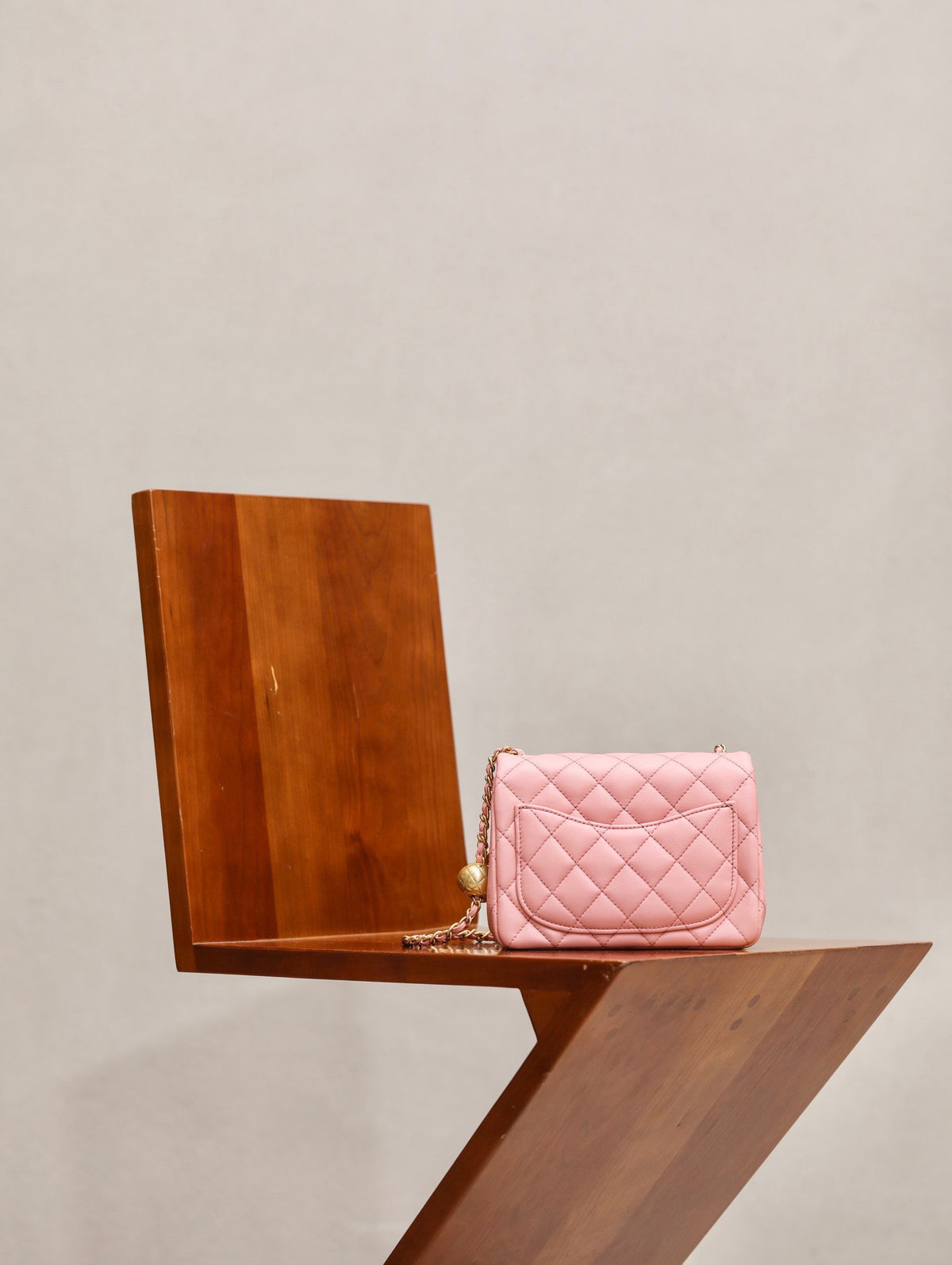 Chanel Classic Flap 18cm Pink Gold Hardware