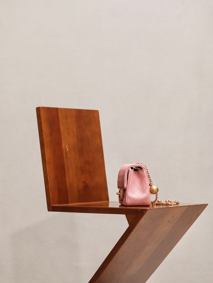 Chanel Classic Flap 18cm Pink Gold Hardware