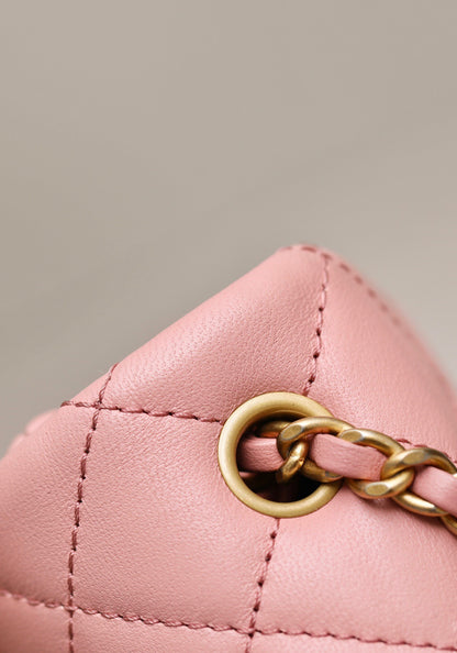 Chanel Classic Flap 18cm Pink Gold Hardware