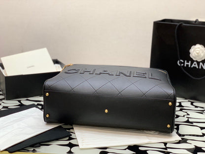 Chanel Shopping Bag Like Auth Handbags Woman’s Braille Pattern 30x45x15cm