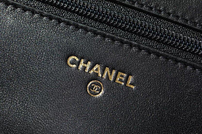 Chanel Woc C19 Handbag Woman’s Lock Gold Black 19cm