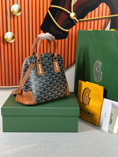 Goyard Alma Vedome Replica 11 Handbag Fabric Wrapped Leather Strap 24cm
