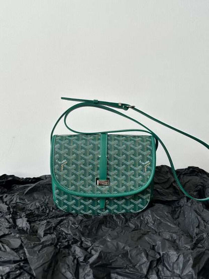 Goyard Super Green Handbag With Pattern 22x16x7cm