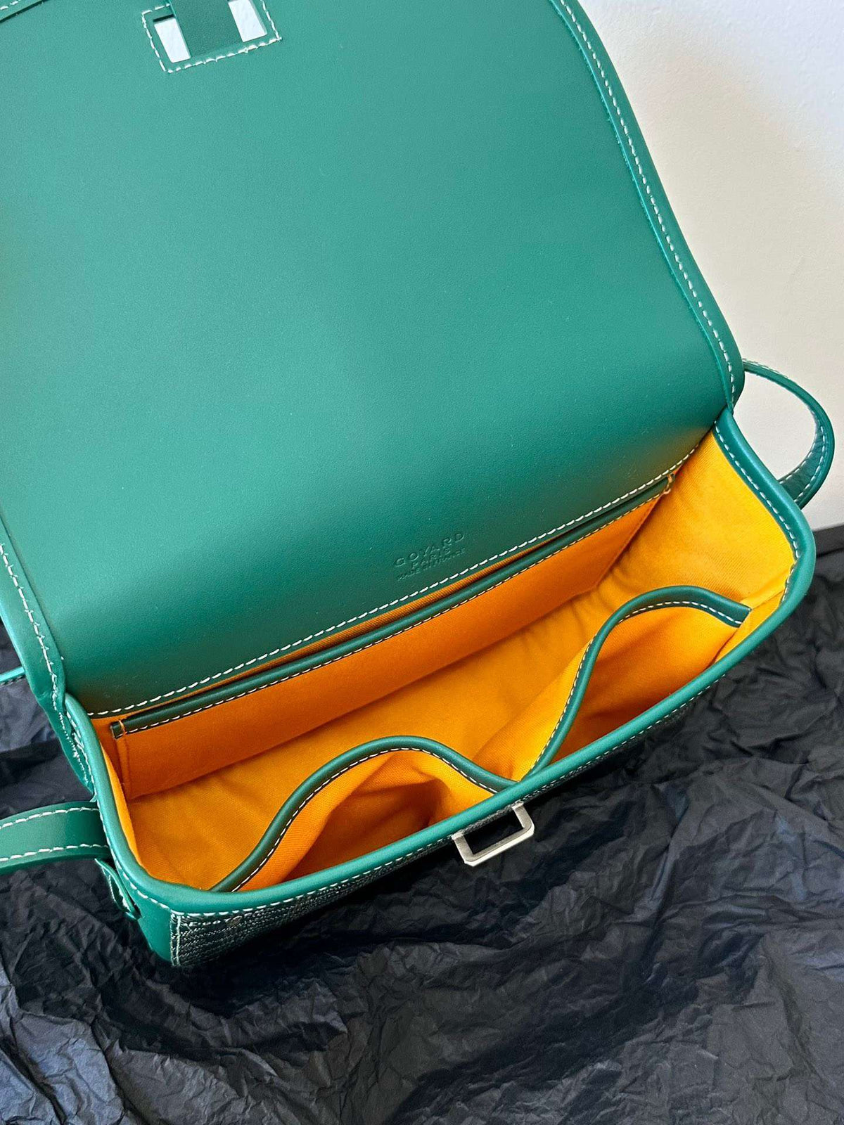 Goyard Super Green Handbag With Pattern 22x16x7cm