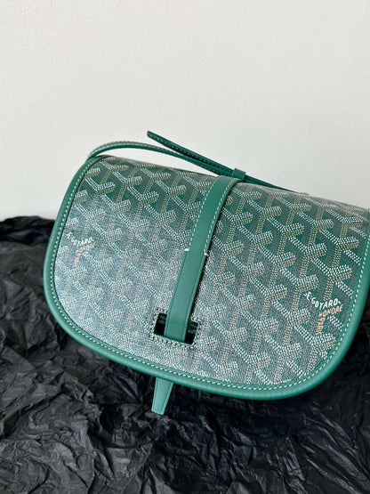 Goyard Super Green Handbag With Pattern 22x16x7cm