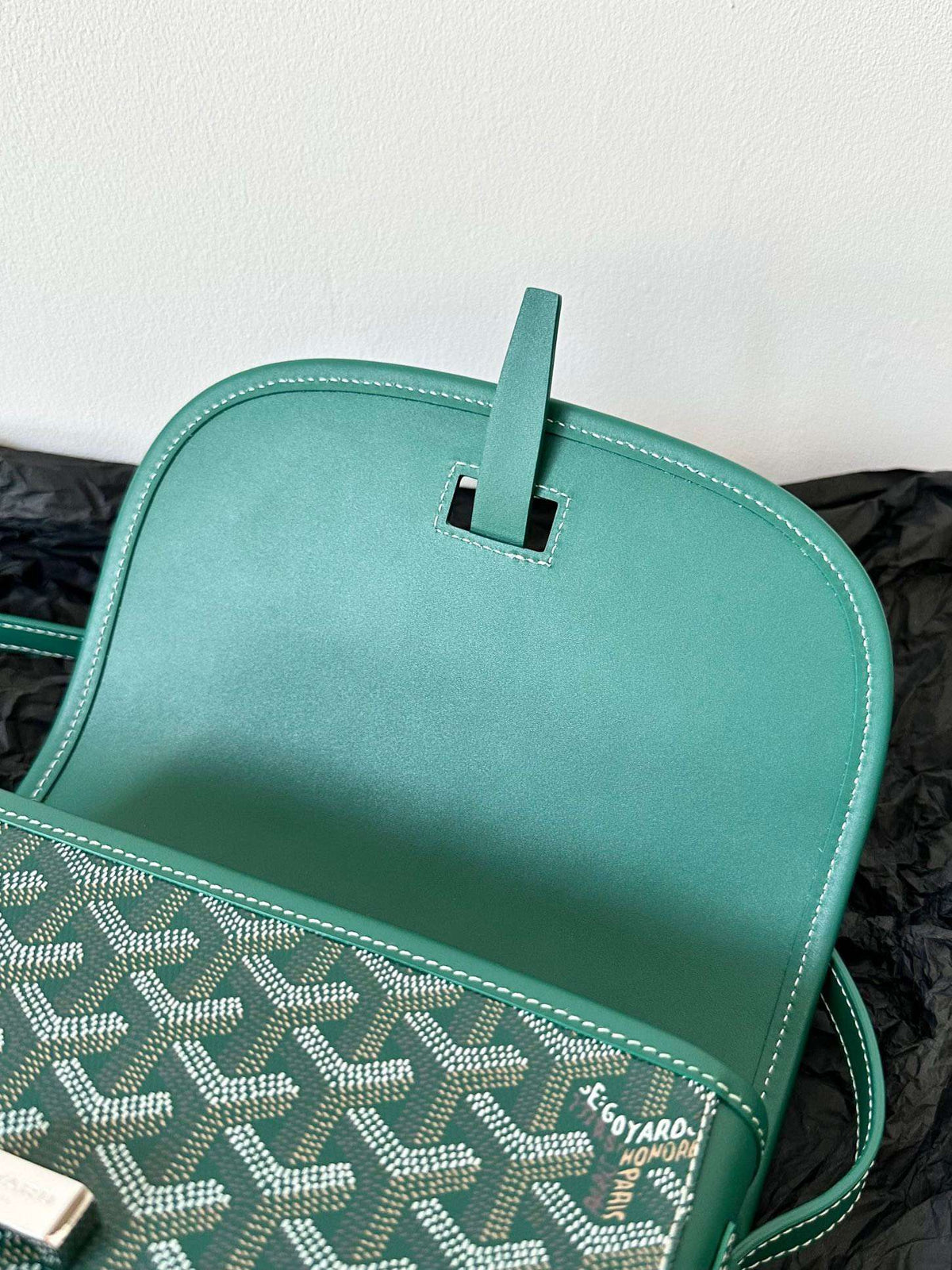 Goyard Super Green Handbag With Pattern 22x16x7cm