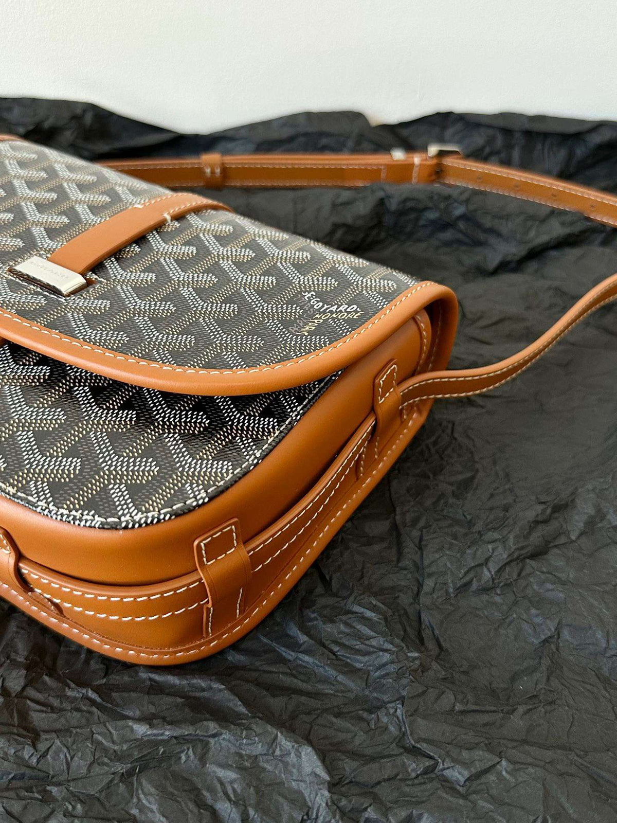 Goyard Super Premium Women’s Handbag Orange Leather Pattern 22x16x7cm
