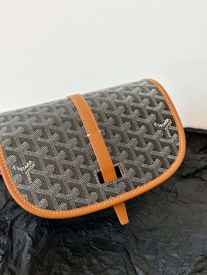 Goyard Super Premium Women’s Handbag Orange Leather Pattern 22x16x7cm
