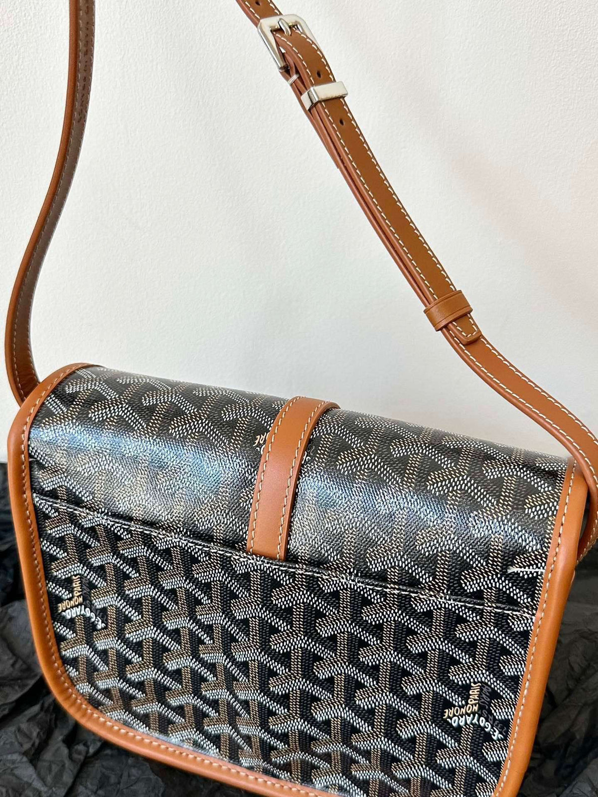 Goyard Super Premium Women’s Handbag Orange Leather Pattern 22x16x7cm