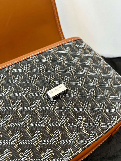 Goyard Super Premium Women’s Handbag Orange Leather Pattern 22x16x7cm