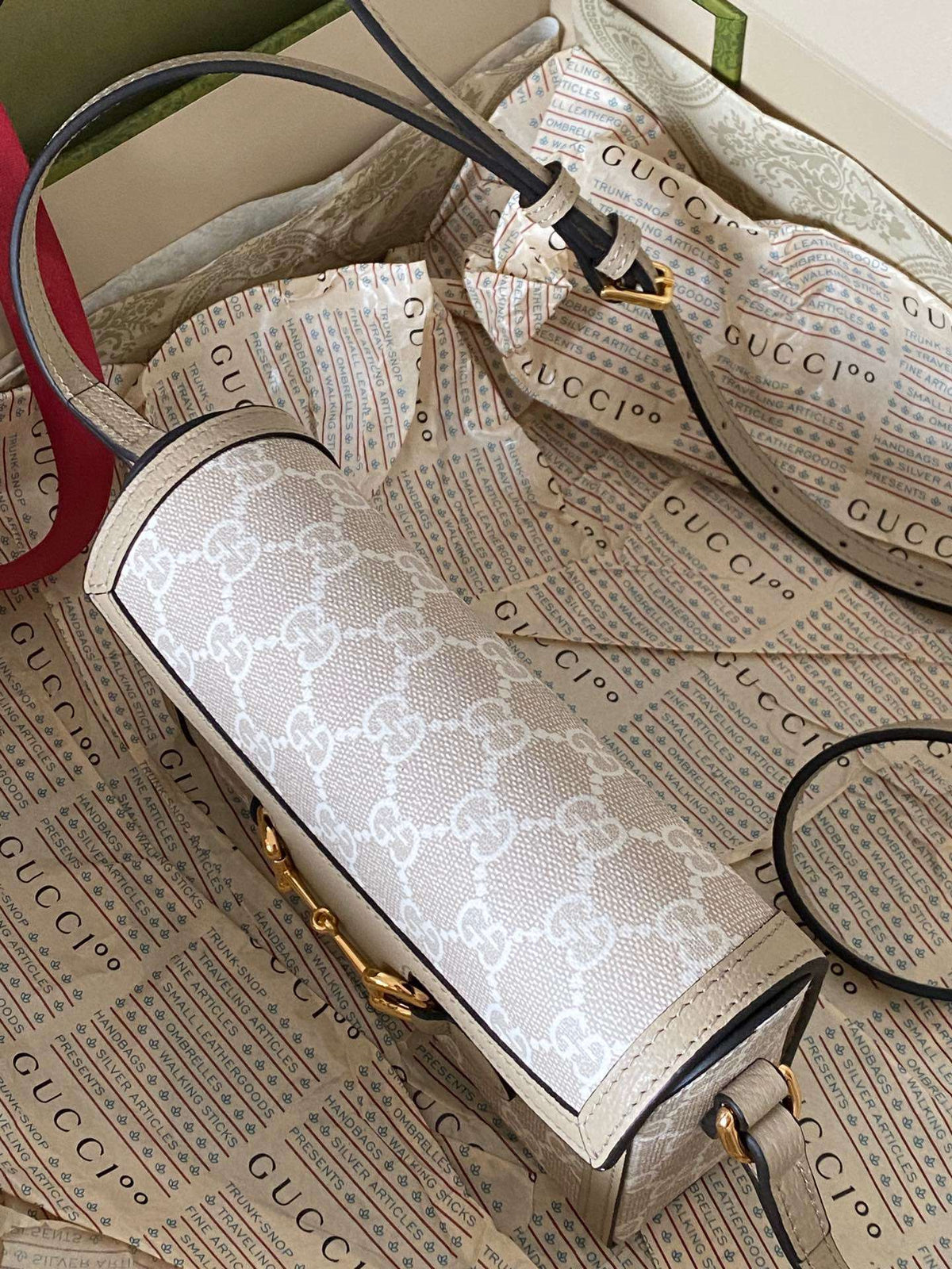 Gucci 1955 Mini Handbag with Monogram Pattern Rep 11 Luxury 18x12x5cm