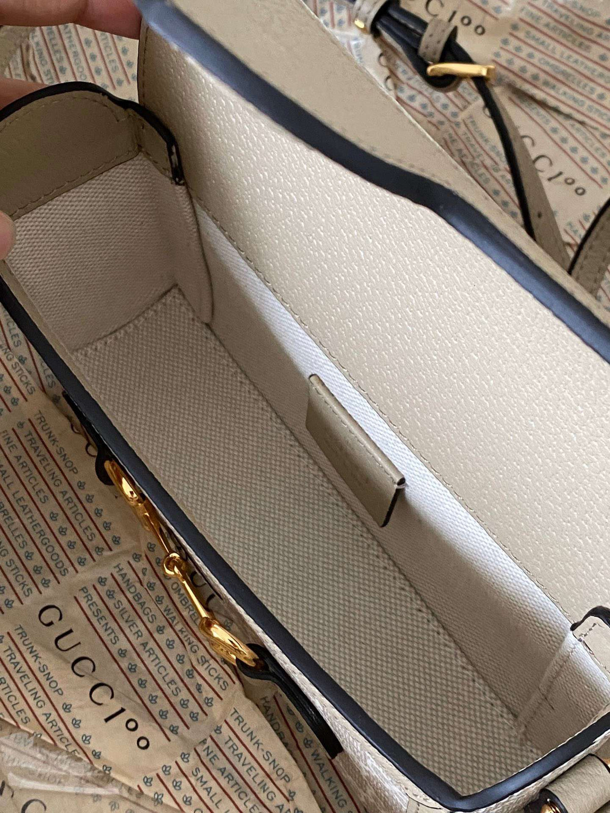 Gucci 1955 Mini Handbag with Monogram Pattern Rep 11 Luxury 18x12x5cm
